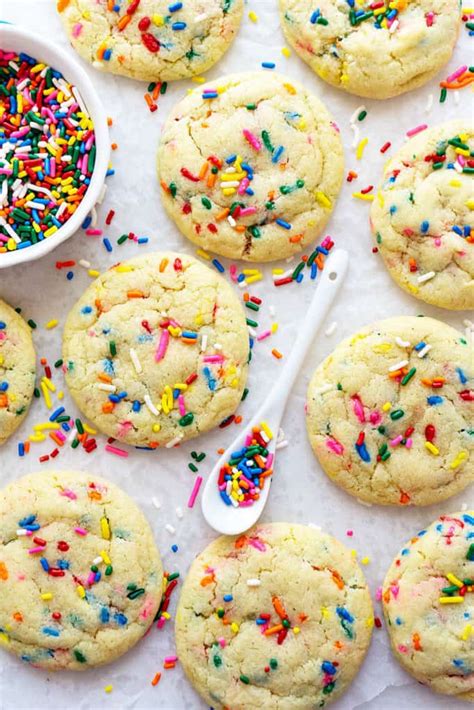 Soft and Chewy Funfetti Cookies {from scratch}