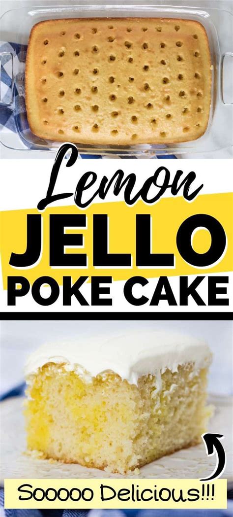 Easy Lemon Poke Cake Recipe - Crayons & Cravings