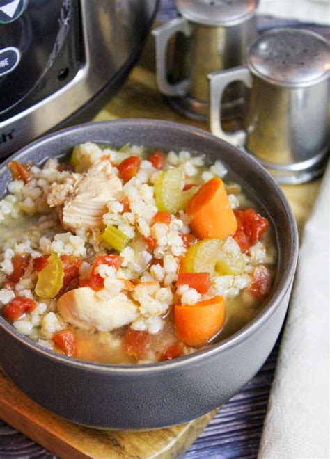 Slow Cooker Chicken and Barley Soup - Cheese Curd In …