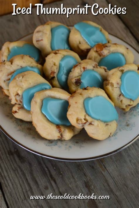 Iced Thumbprint Cookies with Pecans - These Old …
