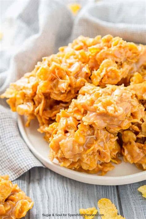 Peanut Butter Cornflake Cookies (no bake) - Spend With …