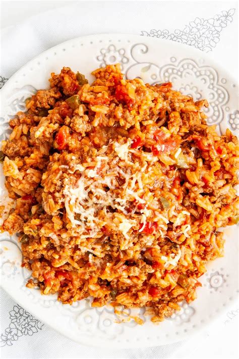 Spanish Rice with Ground Beef - Craving Home Cooked