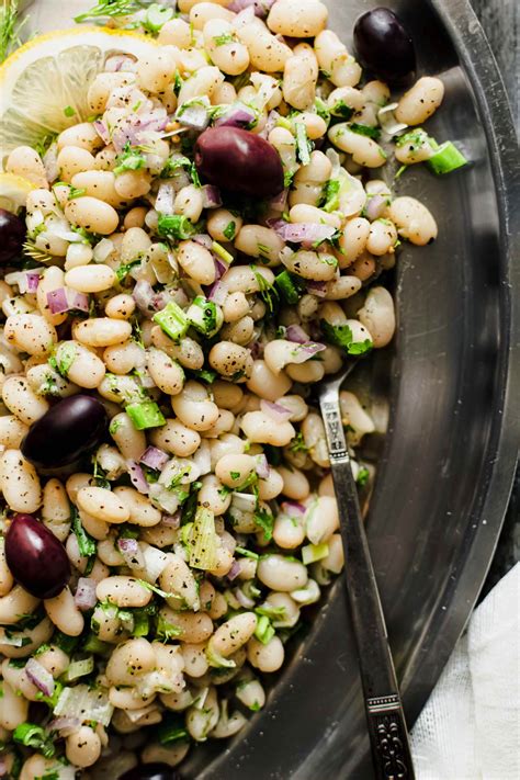 White Bean Salad With Lemon, Garlic, & Fresh Herbs