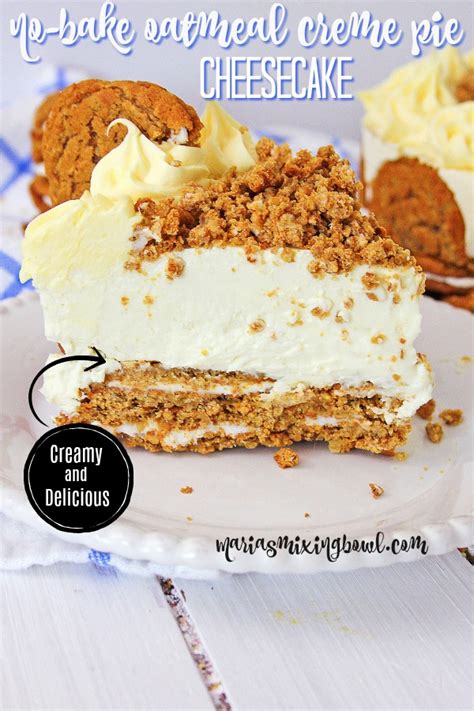 Oatmeal Creme Pie Cheesecake (No-Bake) - Maria's …
