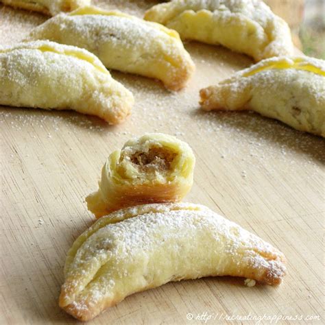 Kieflies: Polish Crescent Cookies with Walnut Filling