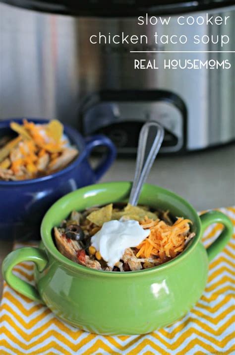 Slow Cooker Chicken Taco Soup - Real Housemoms