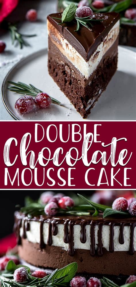 Double Chocolate Mousse Cake - The Crumby Kitchen