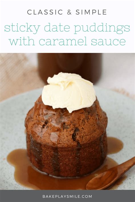Easy Sticky Date Puddings with Caramel Sauce - Bake …