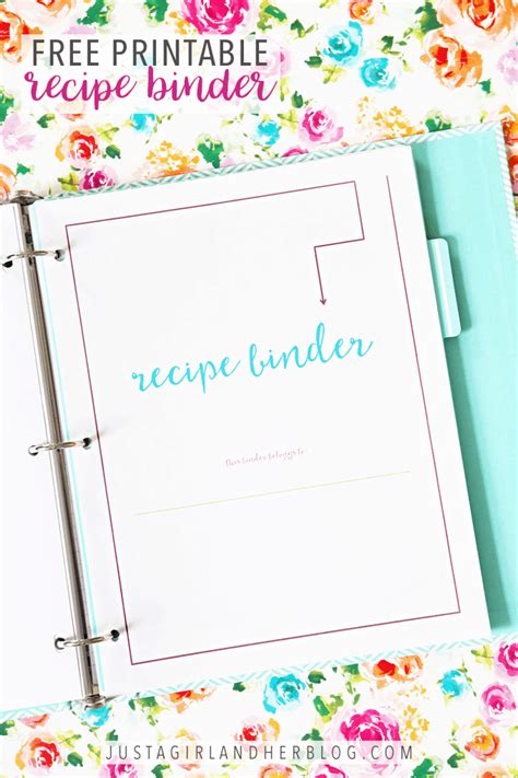 FREE Printable Recipe Binder - Abby Organizes