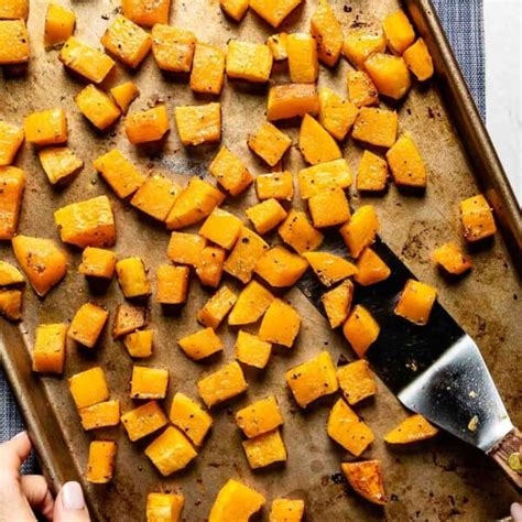 How To Roast Butternut Squash Cubes - with …