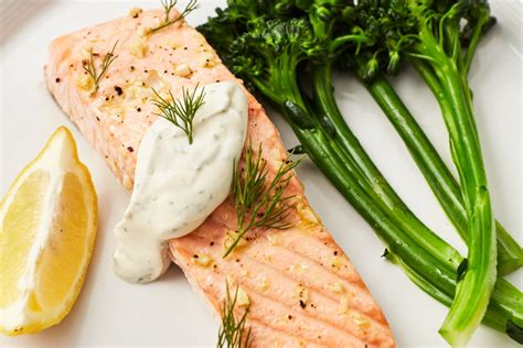 Baked Salmon with Creamy Dill Sauce | Kitchn