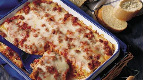 Italian Sausage Lasagna (lighter recipe) - BettyCrocker.com