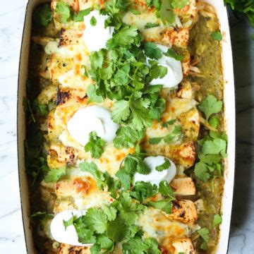 Green Chicken Enchiladas - Damn Delicious
