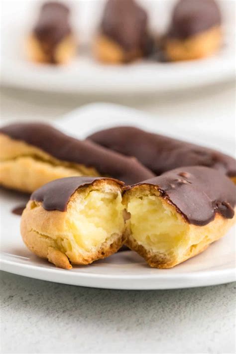 Homemade Classic Chocolate Eclairs l Spoonful of Flavor