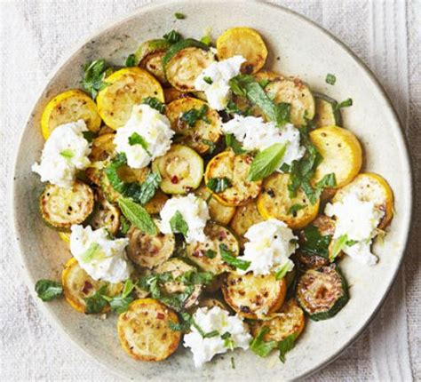 Courgettes with mint & ricotta