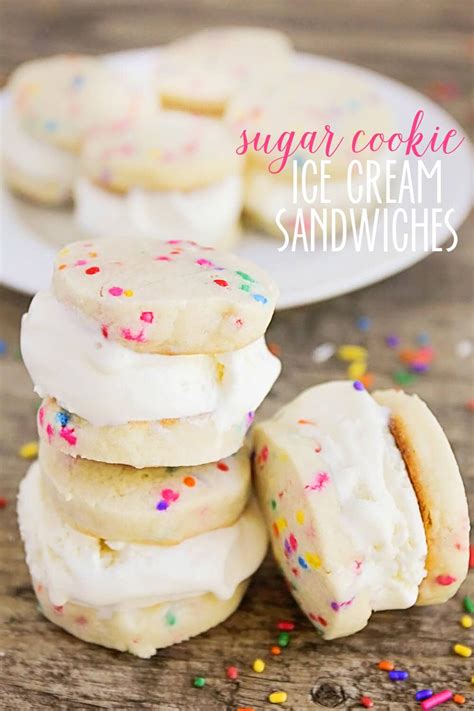 Sugar Cookie Ice Cream Sandwiches - I Heart Naptime