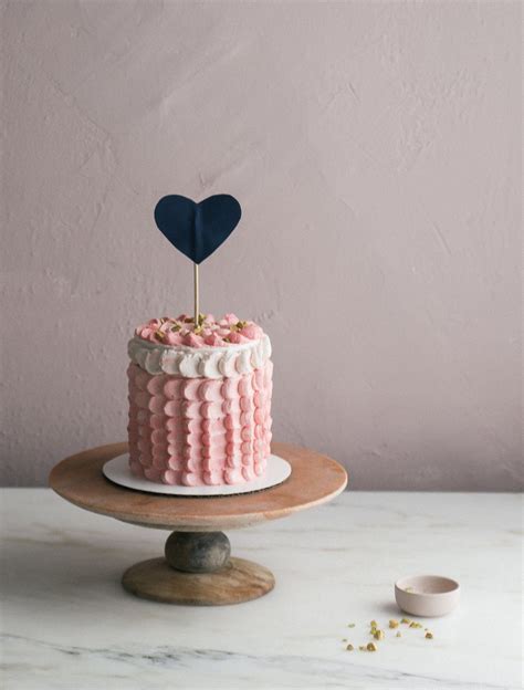 Pistachio Strawberry Elopement Cake - A Cozy Kitchen
