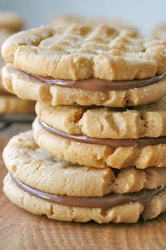 Peanut Butter Chocolate-Hazelnut Cookie Sandwiches …