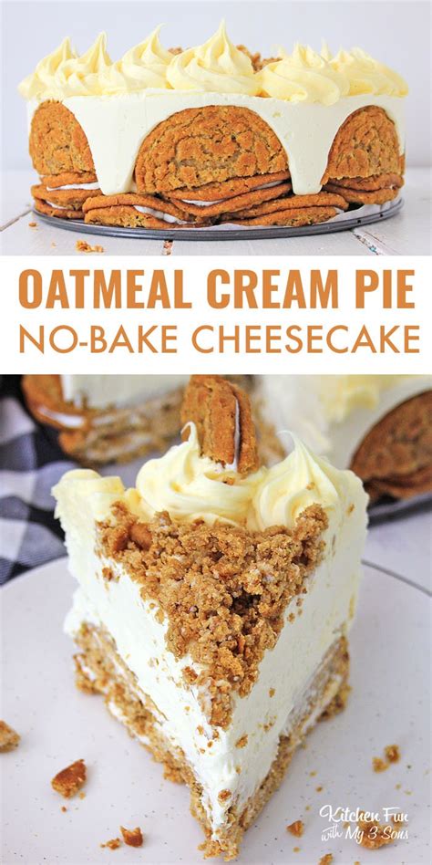 No-Bake Oatmeal Cream Pie Cheesecake - Kitchen Fun …