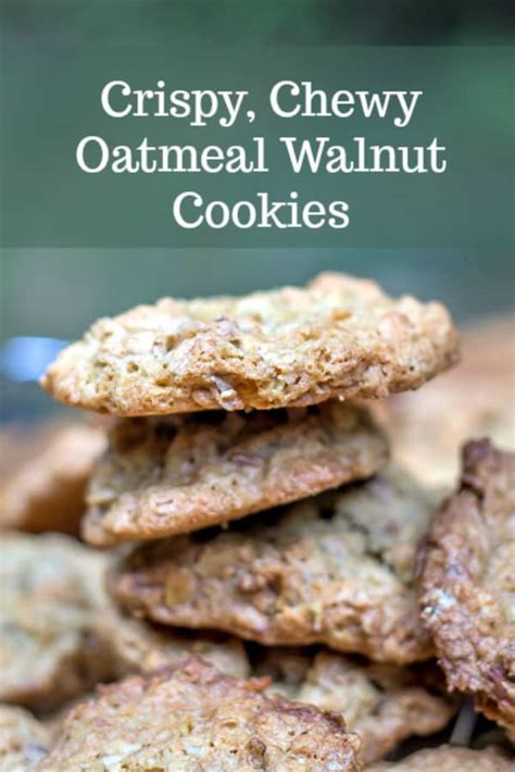 Crispy Chewy Oatmeal Walnut Cookies - That Susan …