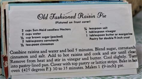 Old Fashioned Raisin Pie (VRP 090) | Vintage Recipe Project