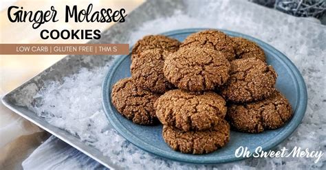 Ginger Molasses Cookies | THM S, Low Carb, Gluten Free