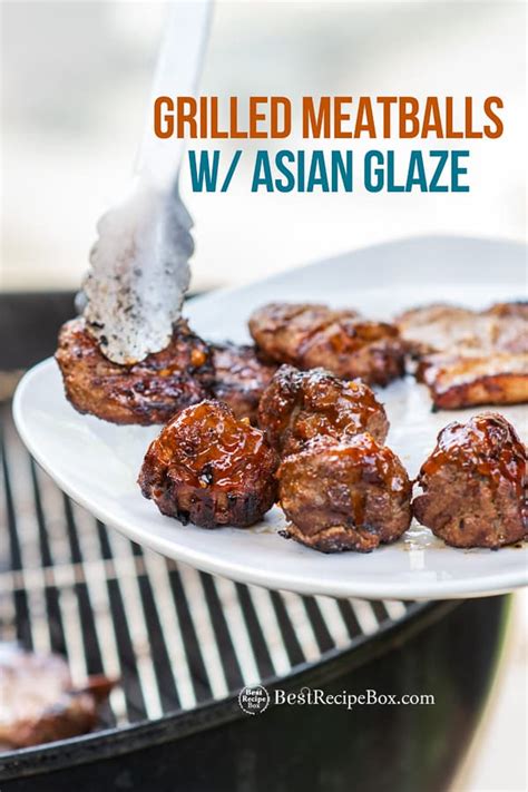 Grilled Asian Meatballs, Sliders with Sticky Glaze Sauce