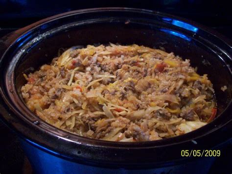 Unstuffed Crock Pot Cabbage Casserole Recipe - CDKitchen