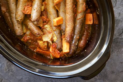 Slow Cooker Devilled Sausages - Stay at Home Mum