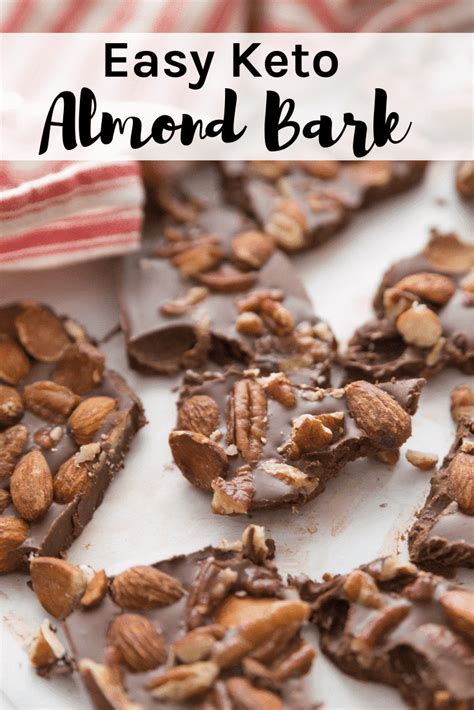 Keto Easy Chocolate Almond Bark Recipe - Kasey Trenum
