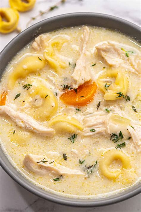 Creamy Chicken Tortellini Soup - Easy Chicken Recipes
