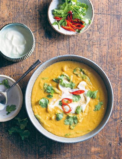 Indian curried yellow split pea and coconut soup from …