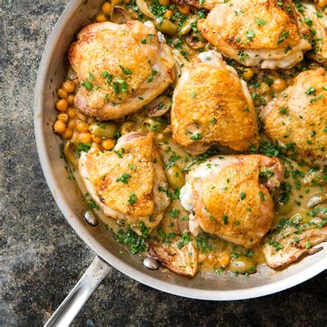 One-Pan Lemon-Braised Chicken Thighs with Chickpeas