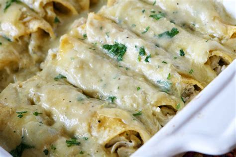 Chicken Enchiladas Verde with Cheese - The Anthony …