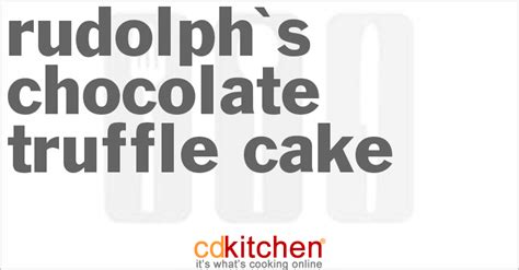 Rudolph's Chocolate Truffle Cake Recipe | CDKitchen.com