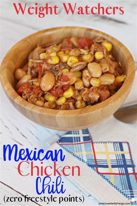 Weight Watchers Slow Cooker Mexican Chicken Chili