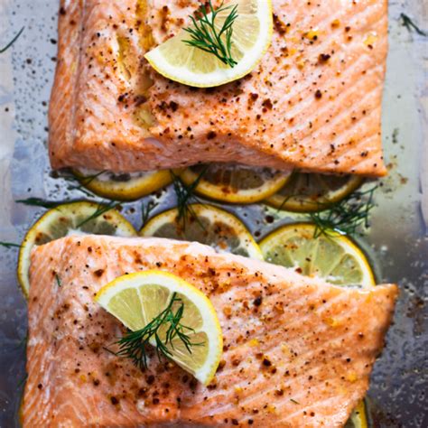 Oven Baked Salmon with Lemon and Garlic Butter