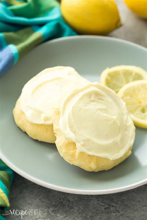 Frosted Lemon Sour Cream Sugar Cookies Recipe