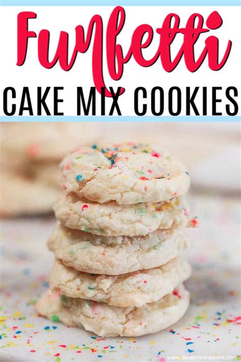 Funfetti Cake Mix Cookies Recipe - Desserts On A Dime