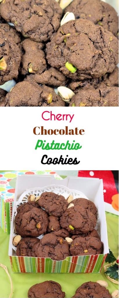 Cherry Chocolate Pistachio Cookies #SundaySupper