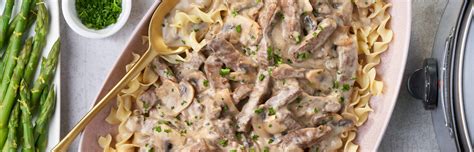 Slow Cooker Creamy Beef Stroganoff - Campbell Soup …