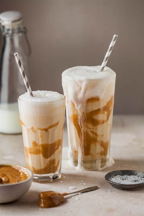Easy salted caramel milkshake recipe | Drizzle and Dip