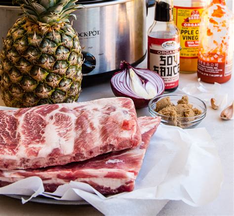 Slow Cooker Hawaiian Pork Ribs - A Cedar Spoon