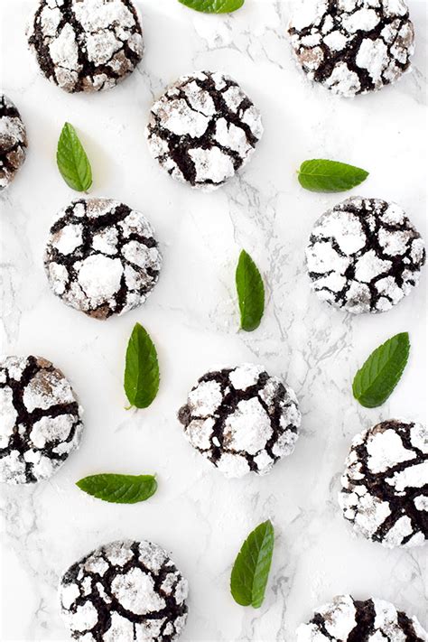 Mint Chocolate Crinkle Cookies - The Taste of Kosher