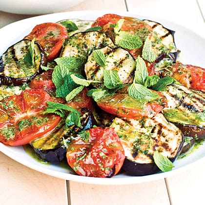 Grilled Eggplant and Tomato Salad Recipe | MyRecipes