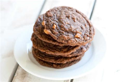 Easy Chocolate Toffee Cookies Recipe - Inspired Taste