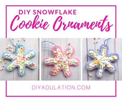DIY Snowflake Cookie Ornaments | Easy Christmas Craft