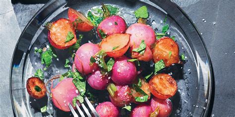 Roasted Radishes With Brown Butter, Lemon, and Radish Tops