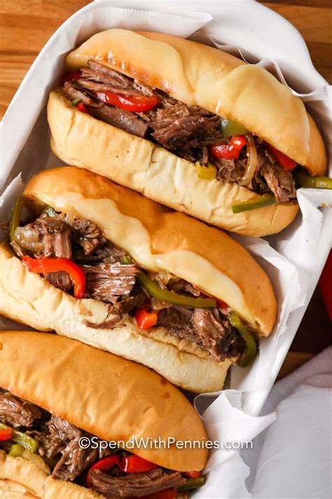 Crockpot Philly Cheesesteak Sandwiches - Spend With …