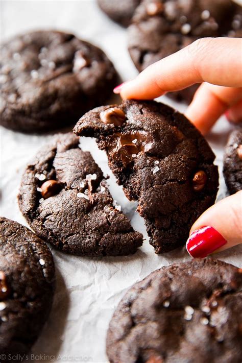 Salted Dark Chocolate Cookies - Sally's Baking Addiction